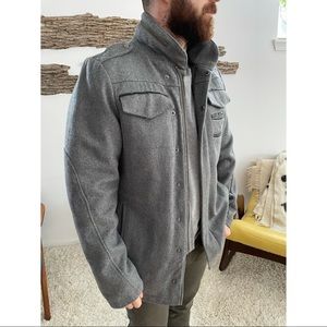 Military style wool coat